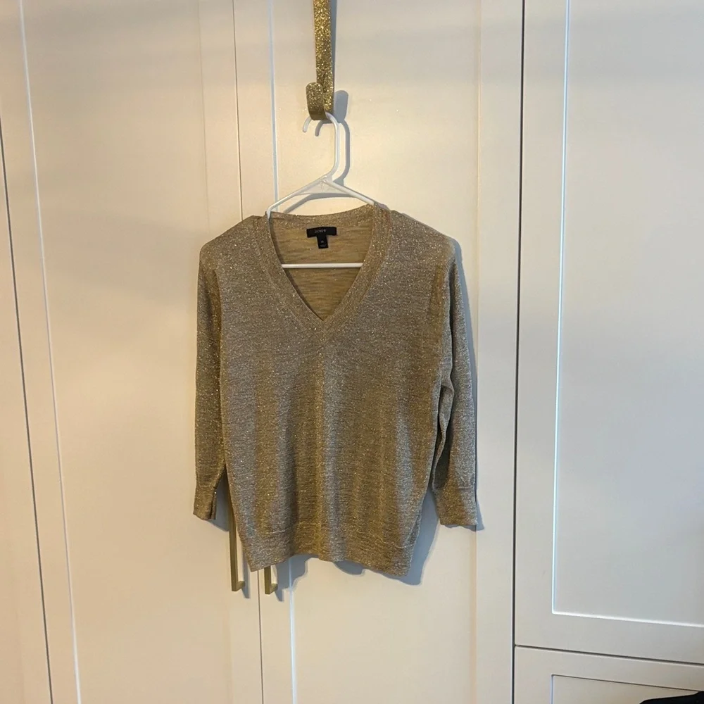 J. Crew v-neck sheer sweater